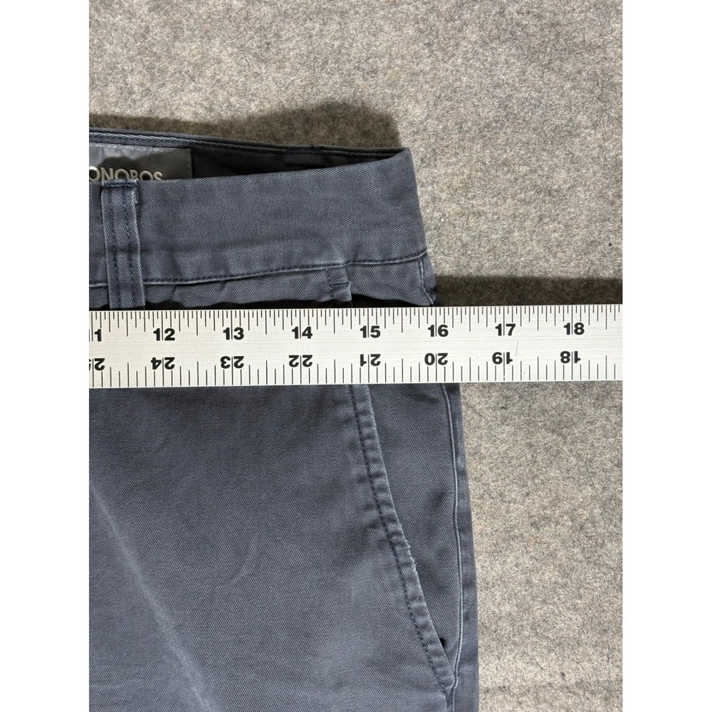 Bonobos Mens Straight Leg Chinos Charcoal Gray Cotton Pants 32x32 Flat Front - Picture 3 of 6
